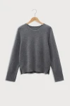 Sweter Relaxed, szary 100% kaszmir