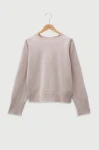 Sweter Relaxed, pudrowa biel 100% kaszmir