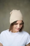 Czapka ELIA beż 100% kaszmir  